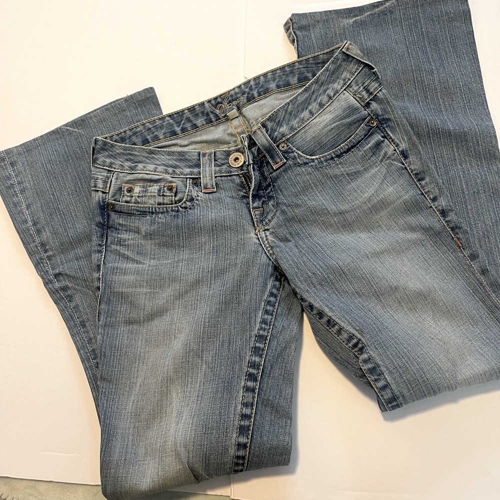 BEBE Flare Rhinestone Jeans